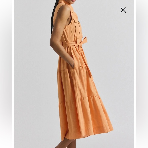 Derek Lam Peach Midi Dress - Picture 3 of 12